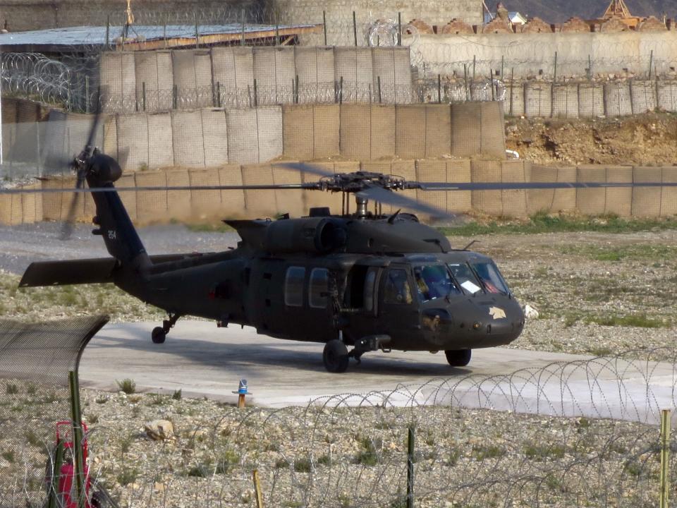 Black Hawk helicopters, such as the one pictured above, have been seized by the Taliban (US Army)