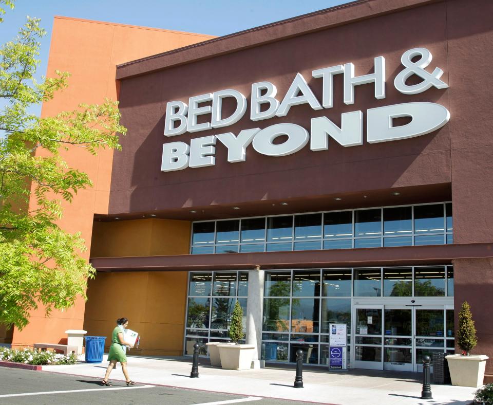 A Bed Bath & Beyond customer enters a store in Mountain View, Calif., Wednesday, May 9, 2012.