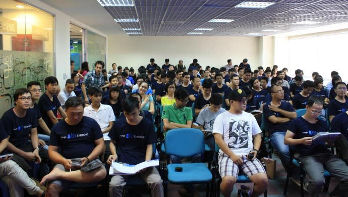 The young crowd at the Google I/O conference in Hanoi last year