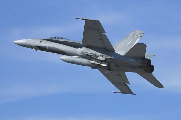 Boeing F-18 fighter jet