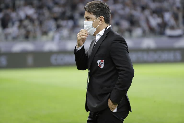 Gallardo lleva siete años dirigiendo a River; espera que esta vez el público, de regreso tras un año y medio, sea un vehículo de aliento.