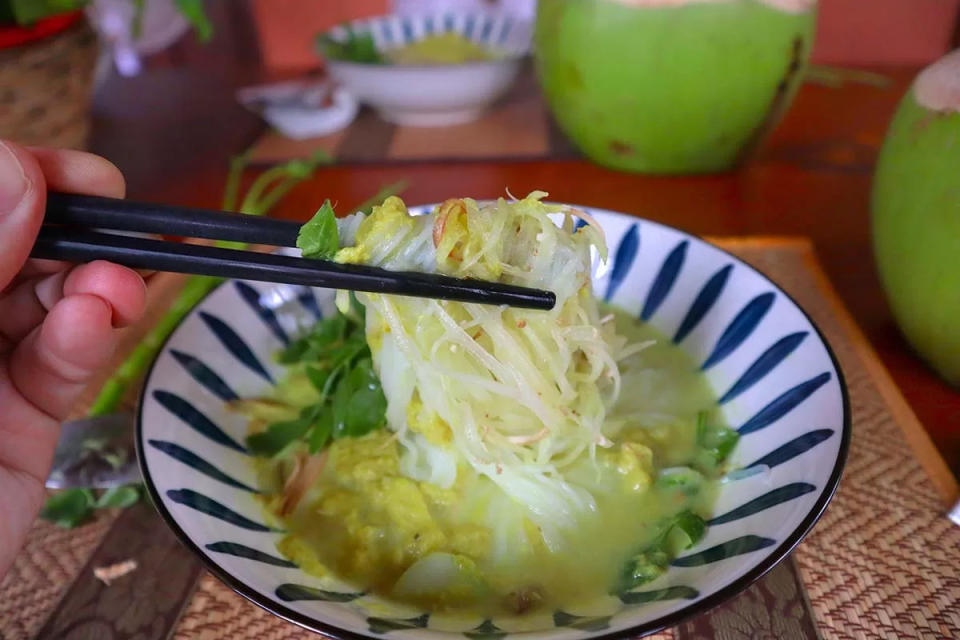 phnom penh cambodia - noodle closeup