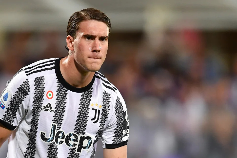 Dusan Vlahovic (Juventus FC) during the italian soccer Serie A match ACF Fiorentina vs Juventus FC on May 21, 2022 at the Artemio Franchi stadium in Florence, Italy (Photo by Lisa Guglielmi/LiveMedia/NurPhoto via Getty Images)