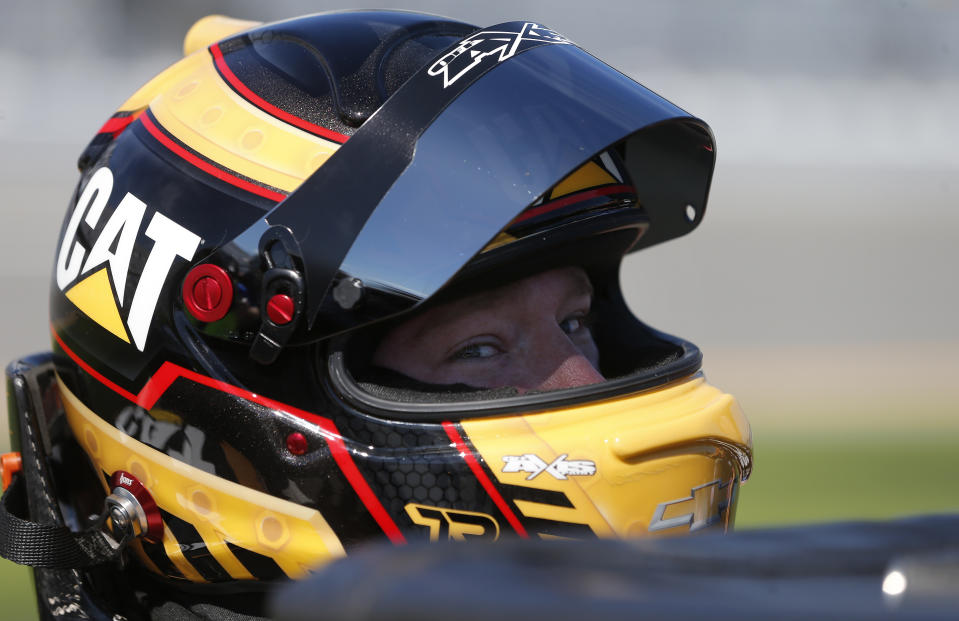 DAYTONA BEACH, FLORIDA - FEBRUARY 09: Tyler Reddick, driver of the #8 Caterpillar Chevrolet, stands on the grid during qualifying for the NASCAR Cup Series 62nd Annual Daytona 500 at Daytona International Speedway on February 09, 2020 in Daytona Beach, Florida. (Photo by Brian Lawdermilk/Getty Images)