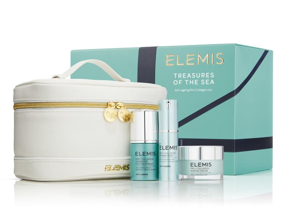 <p>Worth £105, this ‘Treasures of the Sea’ set, from British skincare label Elemis, is a gorgeous gift set. Each product boasts a pro-collagen formula, clinically proven to reveal smoother skin and brighter eyes. </p>