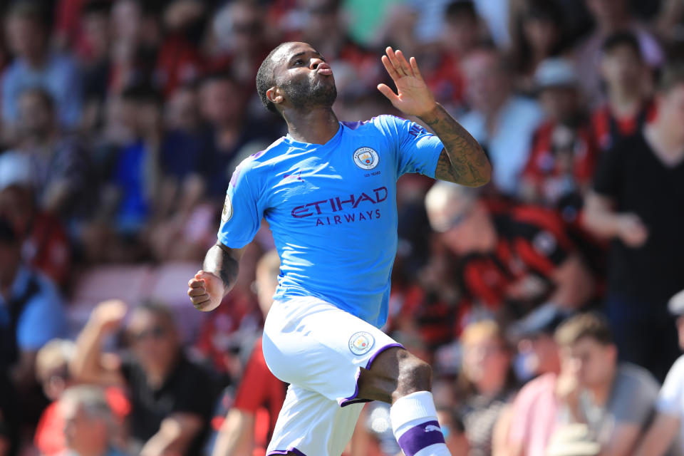Raheem Sterling scored City's second goal of the game. (Credit: Getty Images)