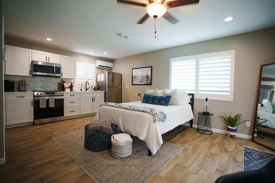 Josh Knapp's one-room "Sunset Casita" Airbnb location, photographed on Aug. 12, 2022 in Phoenix.