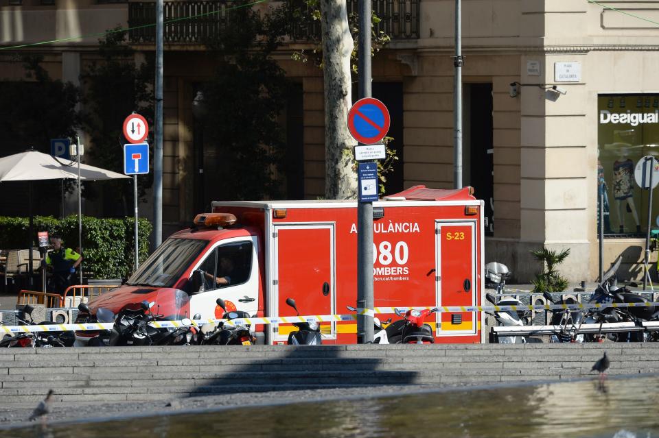 Van jumps sidewalk in Barcelona injuring several people