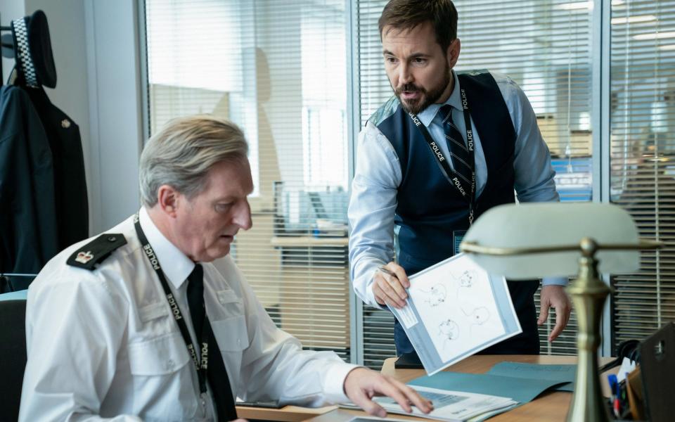 Adrian Dunbar and Martin Compston - BBC