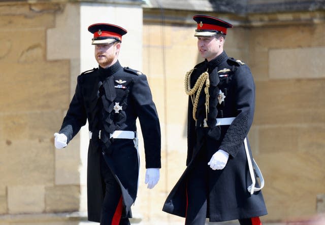 Harry has previously said he and William were on “different paths” and have good and bad days in their relationship (Chris Jackson/PA)