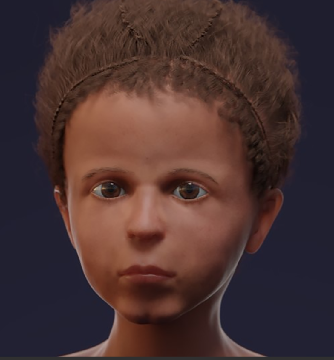 The boy's face, recreated from a CT scan (PLoS One)