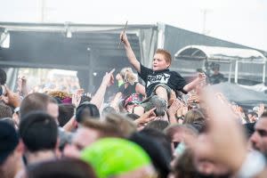 Festival goers at Louder Than Life