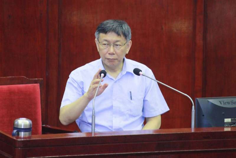20180531-台北市長柯文哲31日出席台北市議會總質詢。（方炳超攝）