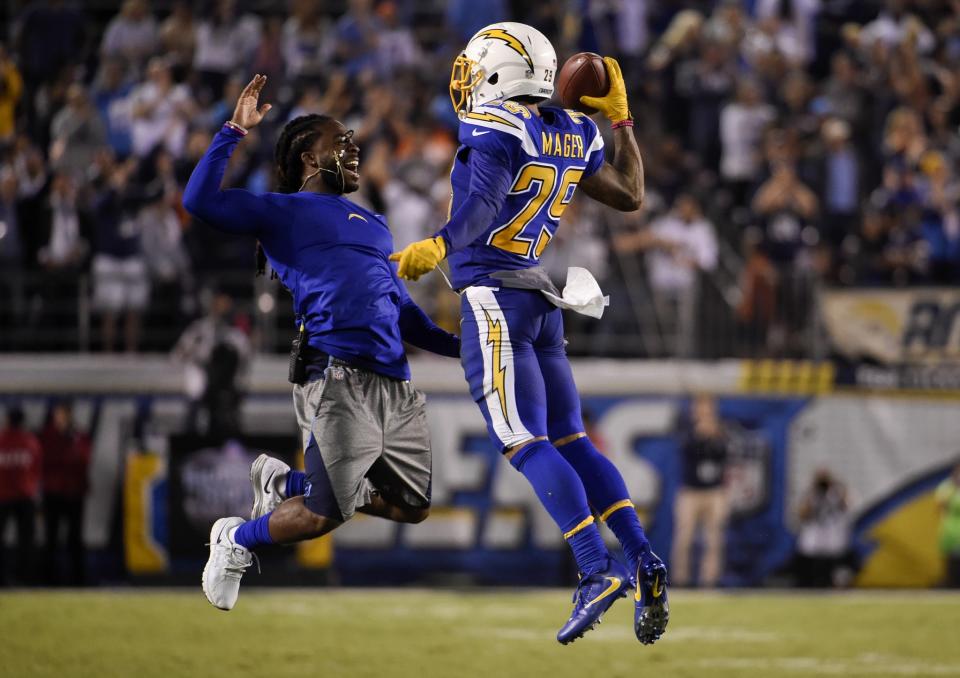 The San Diego Chargers finally held on for a late-game victory. (AP)