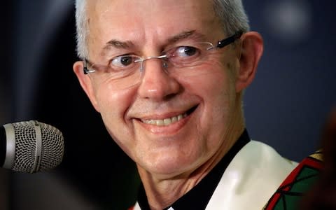 Archbishop of Canterbury Justin Welby is said to have performed the baptism - Credit: MOHAMED NURELDIN ABDALLAH /REUTERS