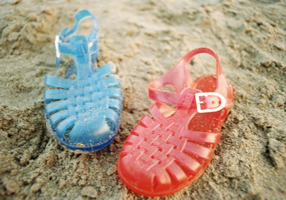 Wearing jelly sandals with everything.