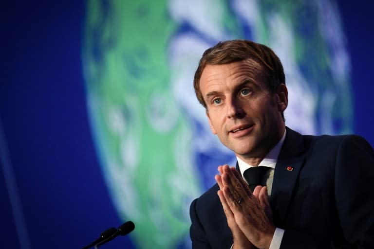 Emmanuel Macron à la COP26 à Glasgow le 1er novembre 2021 - ALAIN JOCARD © 2019 AFP