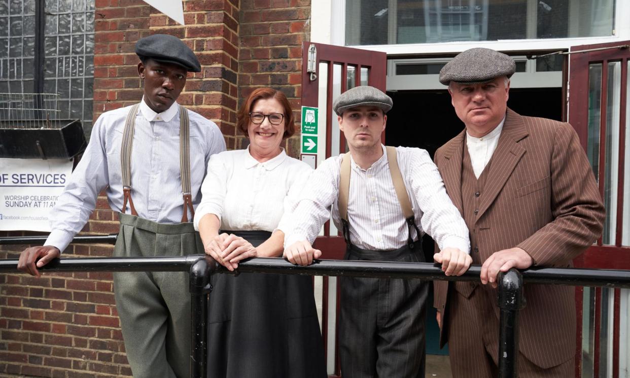 <span>Caps on … Delasi, Janice, Chris and George on Bring the Drama.</span><span>Photograph: Dave King/BBC/Wall To Wall</span>