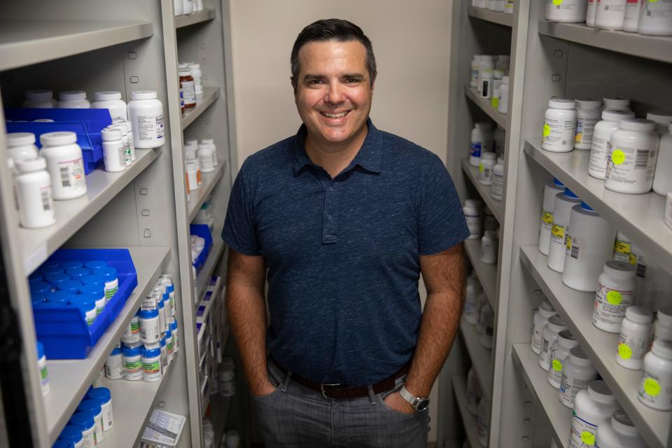 Aaron Broomall is the director of Faith Community Pharmacy. The Pharmacy, which started in 2002, just moved from Florence to its new location in Newport, Monday, June 6, 2022. It supplies free medication to about 1,000 patients a year.