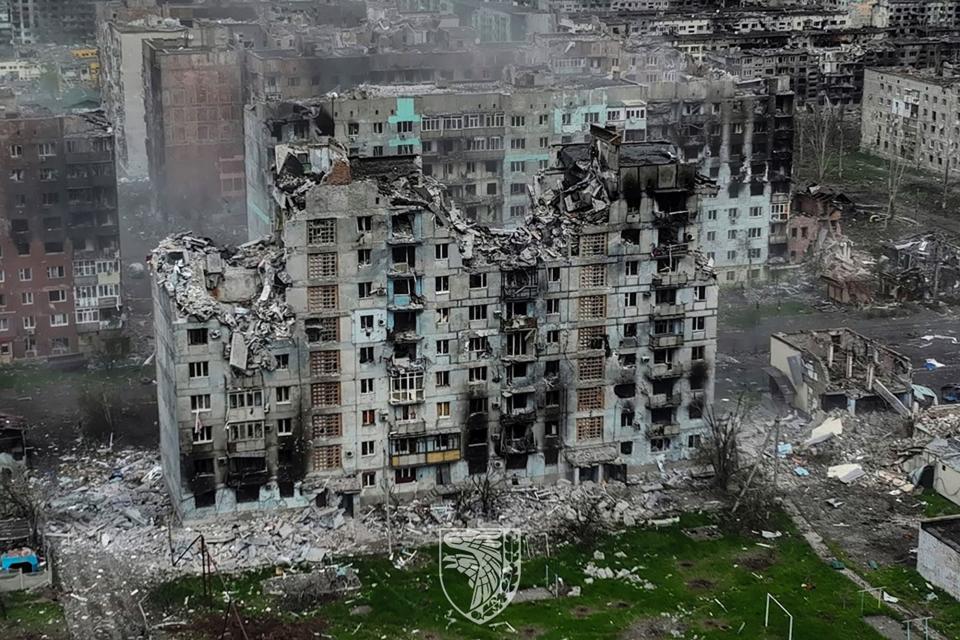 Destruction in the city of Bakhmut (Armed Forces of Ukraine/AFP via)
