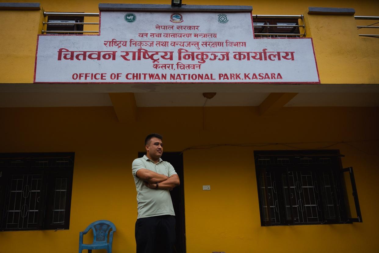 Abinash Thapa Magar, a park ranger at Chitwan National Park