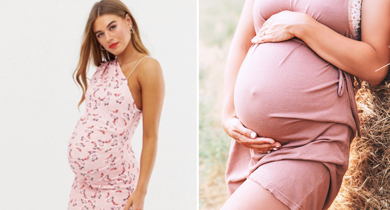 A twitter user has sparked a debate after pointing out that Love Island star Arabella Chi appeared to be modelling maternity wear [Photo: Getty/Twitter]