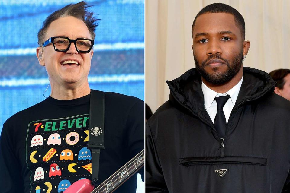 Monica Schipper/Getty; Mike Coppola/MG19/Getty Mark Hoppus and Frank Ocean