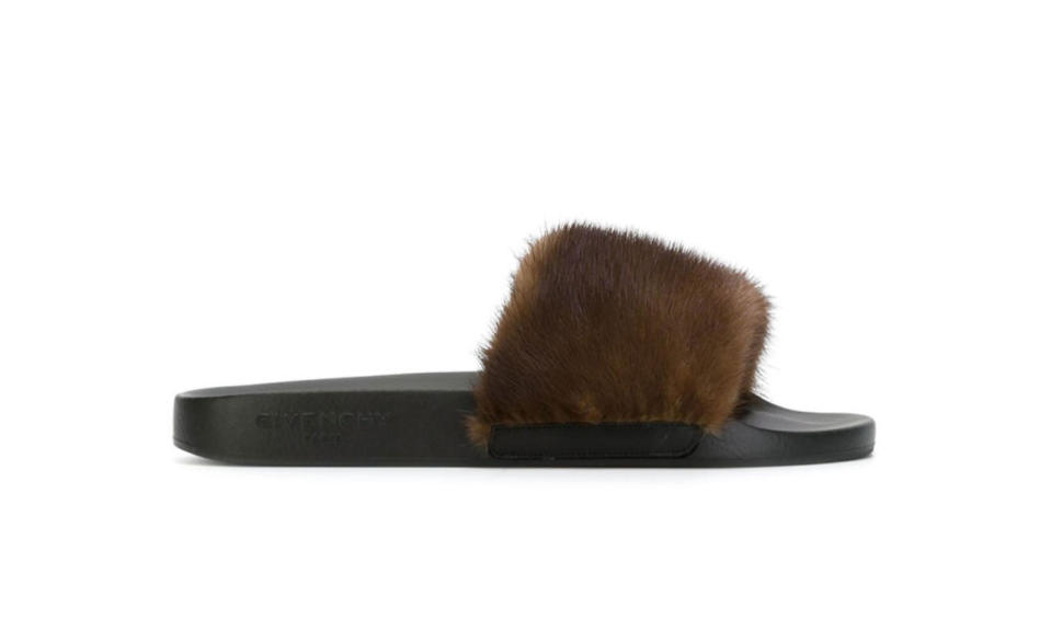 Givenchy Mink Fur Sliders