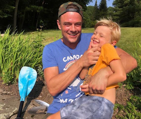 <p>Josh Duhamel Instagram</p> Josh Duhamel (left) with his son, Axl Duhamel