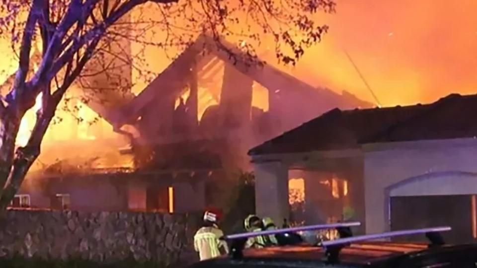 The $24m property in Northwood was destroyed by the blaze in 2022. Picture: 9 News