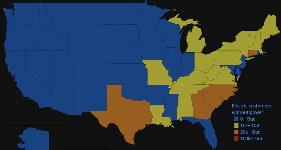 Power outages across the US on Friday morning amid Winter Storm Elliott (poweroutage.us)