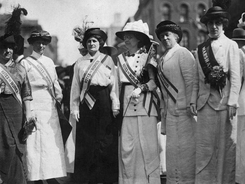 The New York Women's Suffrage Parade circa 1913.