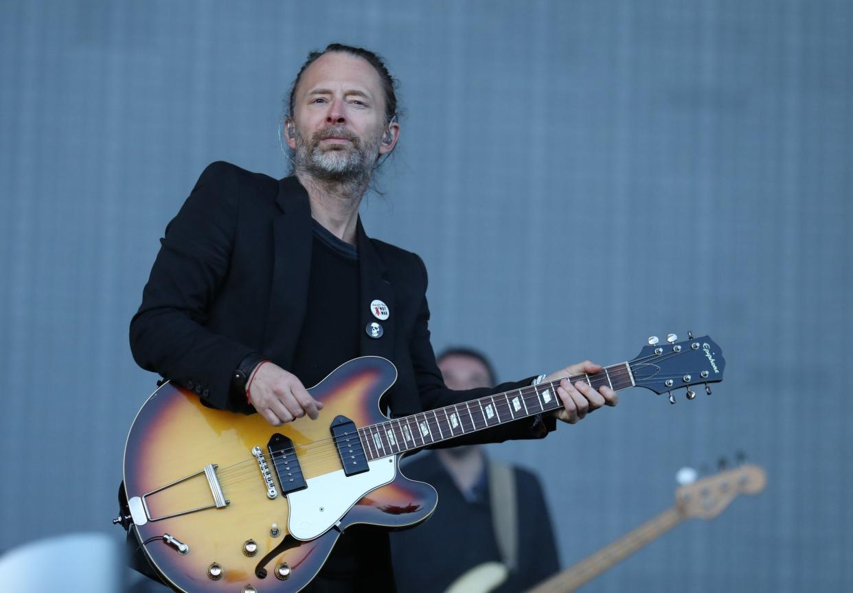 Radiohead's Thom Yorke spoke of the pain of losing Rachel Owen in an emotional interview: PA