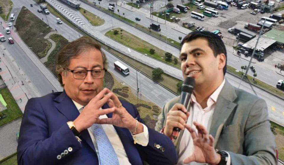 El alcalde de Soacha, Julián Sánchez, dijo que no ve viable el proyecto de Petro de soterrar la Autosur. Fotos: Alcaldía de Soacha y Presidencia