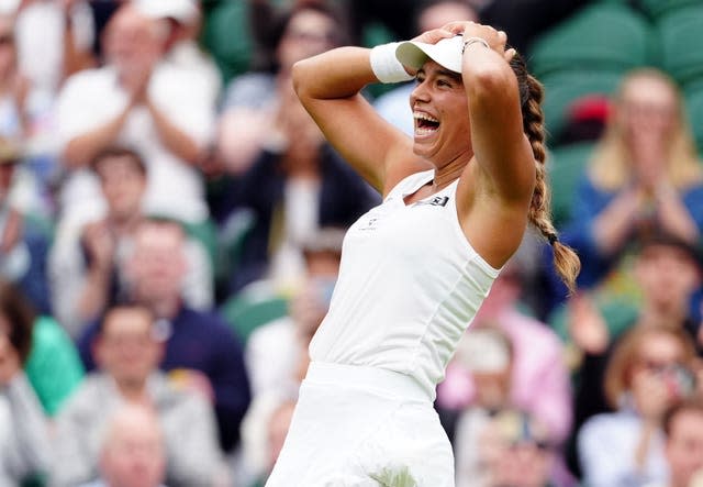 Jessica Bouzas Maneiro stunned defending women's champion Marketa Vondrousova on Centre Court