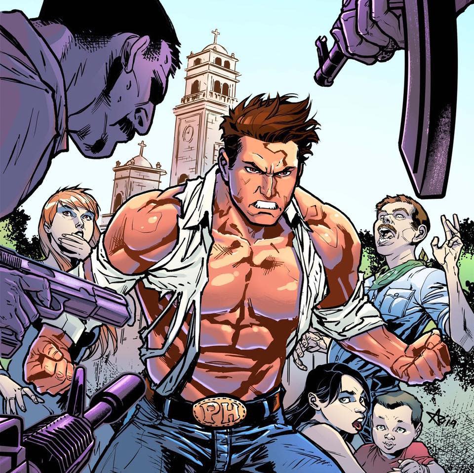 'El Peso Hero', superhéroe hispano que defiende a las comunidades de la frontera entre EEUU y México, es una creación de Héctor González Rodríguez y su editorial Río Bravo Comics. (Facebook/El Peso Hero)