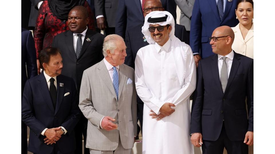 King Charles with the Qatari Emir