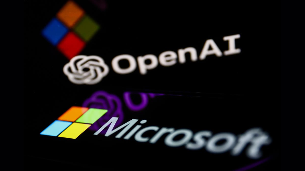  Microsoft and OpenAI logos. 