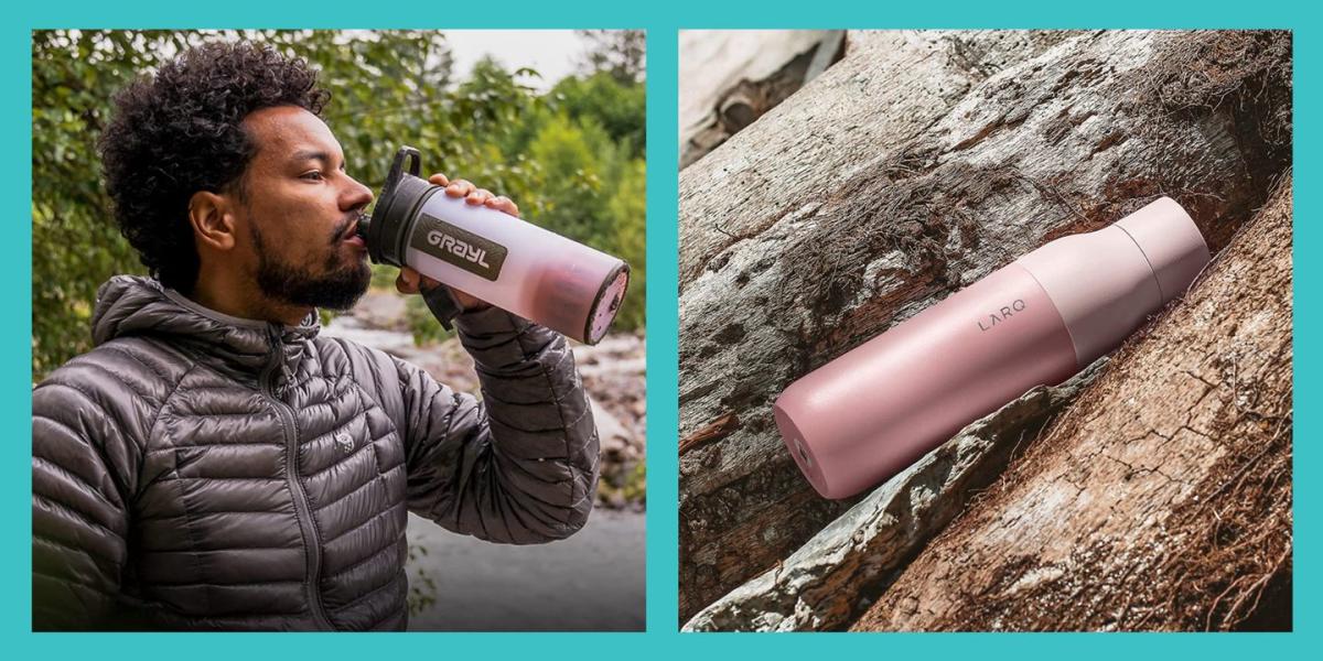 Epic Escape | Glass Water Bottle with Filter | USA Made Filter | Dishwasher  Safe | Borosilicate Glass with Silicone Sleeve | BPA Free Water Bottle 