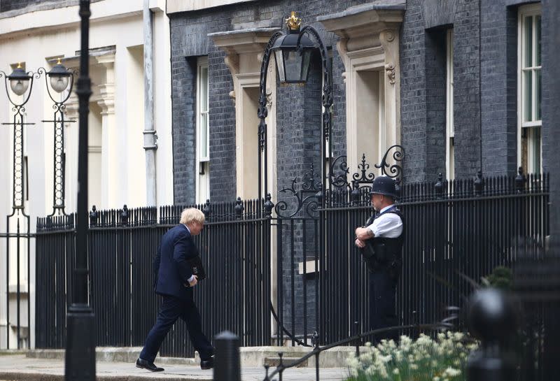 Britain's Prime Minister Boris Johnson to return to work on Monday