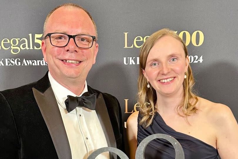 Jon Bower and Charlotte von Sicard of WBD at The Legal 500 ESG Awards