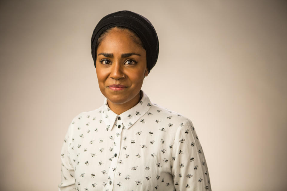 Nadiya Hussain takes part in Sport Relief 2018 in the studio on 20 February, 2018 in London. (Photo by Lucille Flood/Comic Relief/Getty Images)