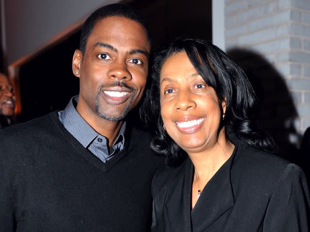 <p>Richard Corkery/NY Daily News Archive/Getty</p> Chris Rock with his mother Rose at the 'Good Hair' after screening party