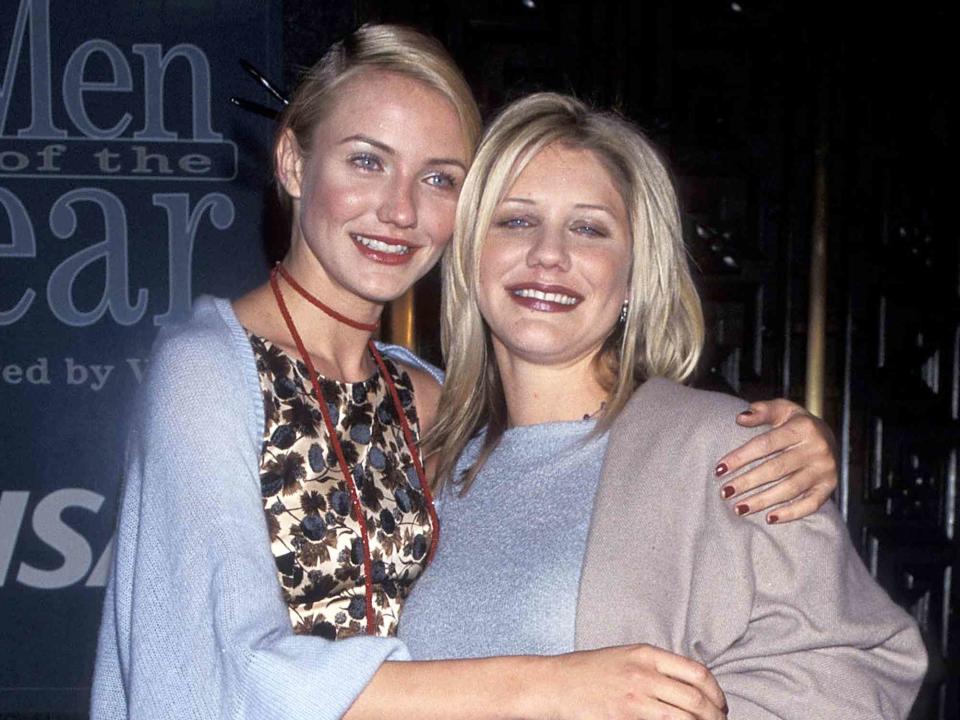<p>Ron Galella, Ltd./Ron Galella Collection/Getty</p> Cameron Diaz and Chimene Diaz at the Third Annual GQ Men of the Year Awards in 1998.
