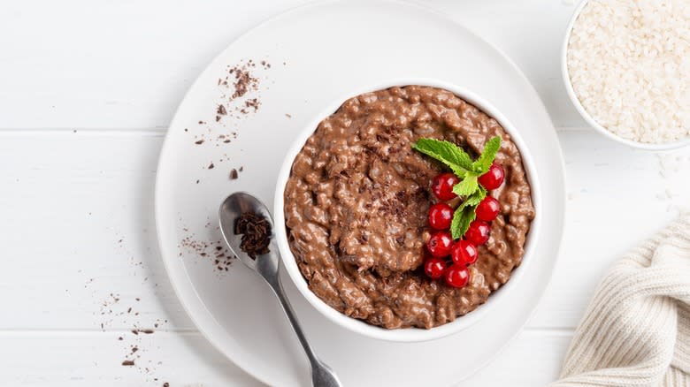 chocolate rice pudding