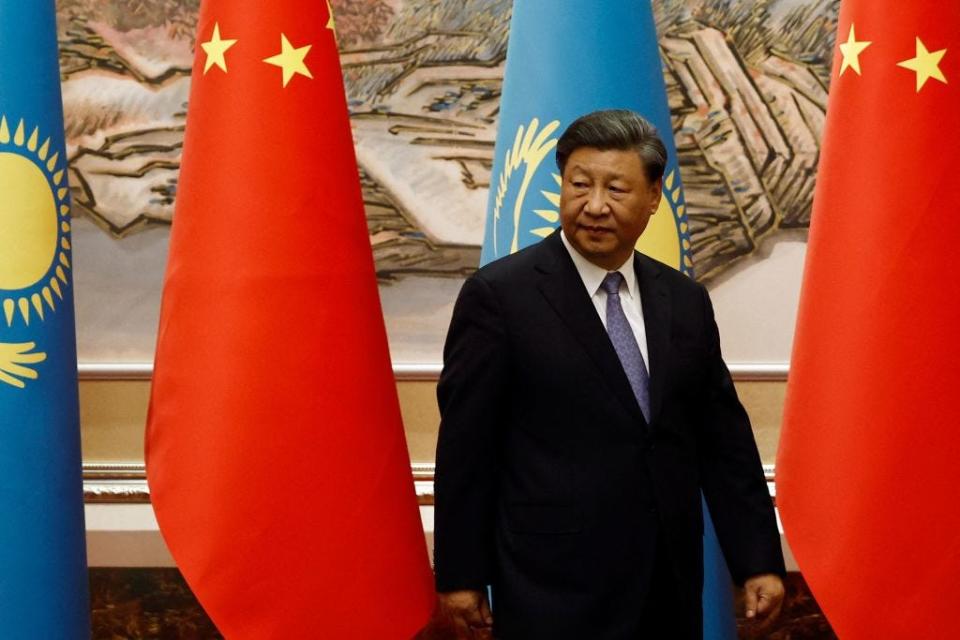 Chinas Präsident Xi Jinping vor dem Gipfeltreffen China-Zentralasien in Xian, Provinz Shaanxi, im Mai 2023 - Copyright: FLORENCE LO via Getty Images