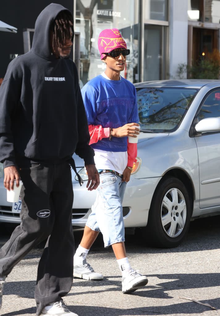 BEVERLY HILLS, CA - APRIL 18: Jaden Smith is seen out and about on April 18, 2024 in Beverly Hills, California. (Photo by MEGA/GC Images)