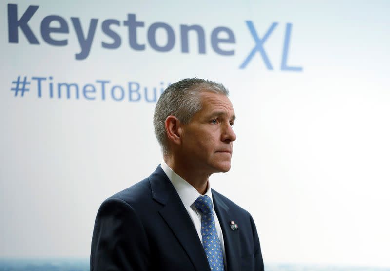 TC Energy CEO and Alberta premier discuss construction Keystone XL pipeline in Calgary