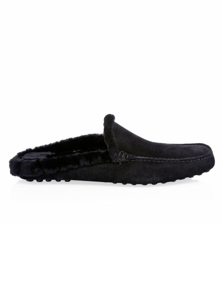 Alpes Shearling-Lined Suede Slippers