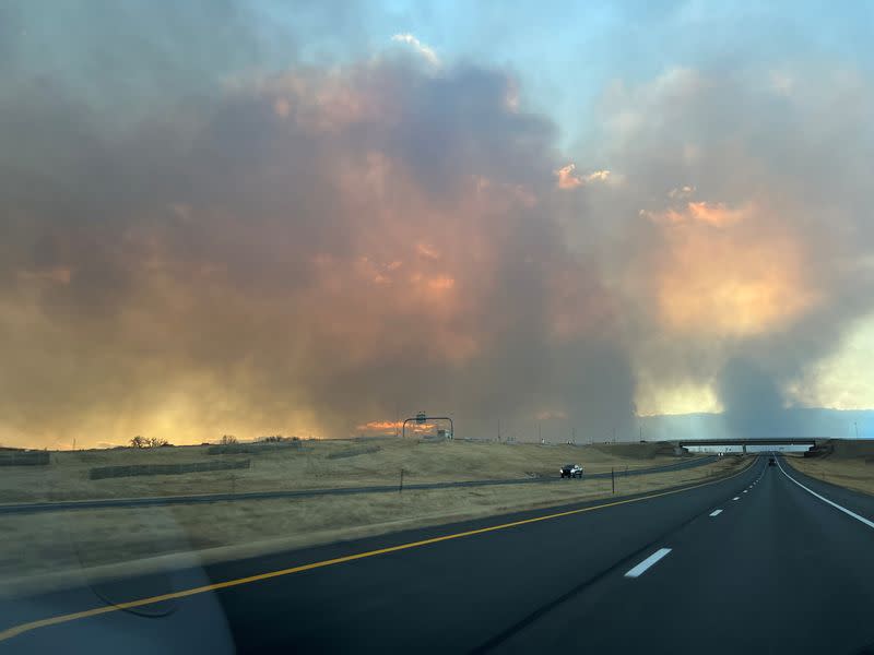 FILE PHOTO: Marshall Fire spreads in Colorado